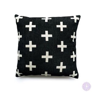 2 Scandinavian Cross Pattern Throw Pillow Covers